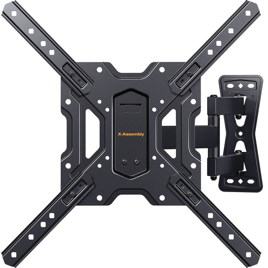 X-Assembly Full Motion TV Mount, Swivel Articulating Tilt TV Wall Mount for 26-55" LED, OLED, 4K TVs, TV Bracket Wall Mount with VESA 400x400mm Up to 60lbs